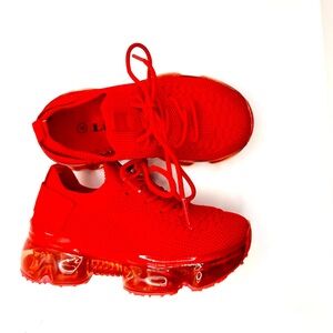 Toddler red fashion sneakers